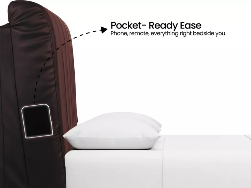 Regal Queen Bed with Dark Chocolate Leatherite